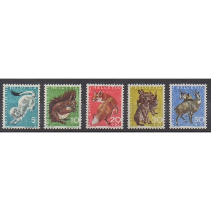 Acheter cette série de timbres de Suisse de l'année 1966 (No 778/782).
