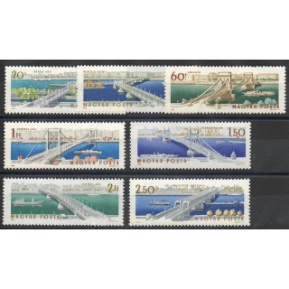 Timbres - Thème ponts - Hongrie - 1964- No 1683/1689