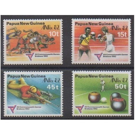 Papouasie-Nouvelle-Guinée - 1982 - No 445/448 - Sports divers