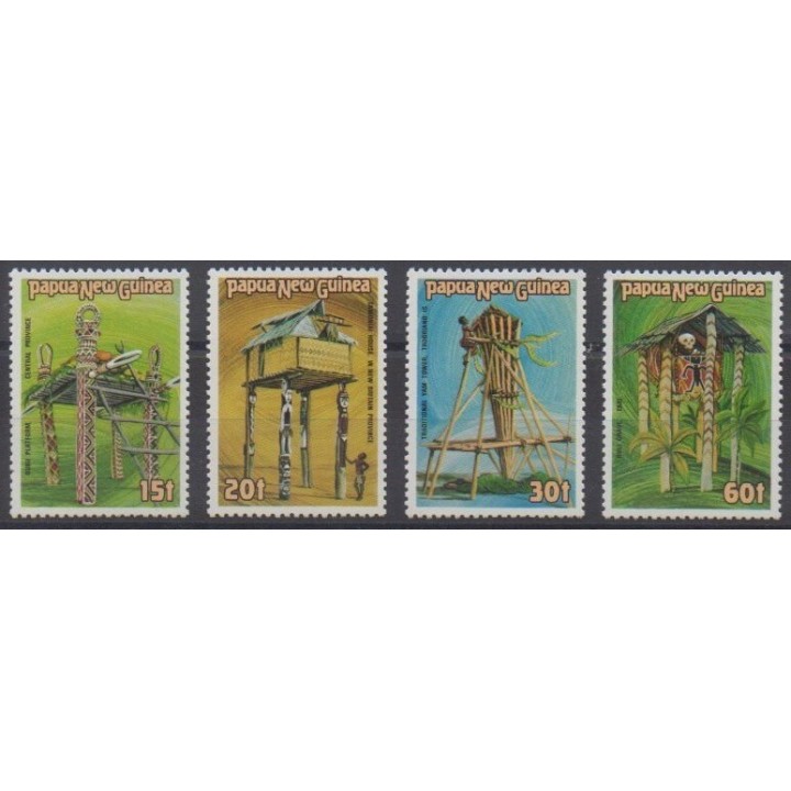 Acheter cette série de timbres de Papouasie-Nouvelle-Guinée de l'année 1985 (No 490/493).