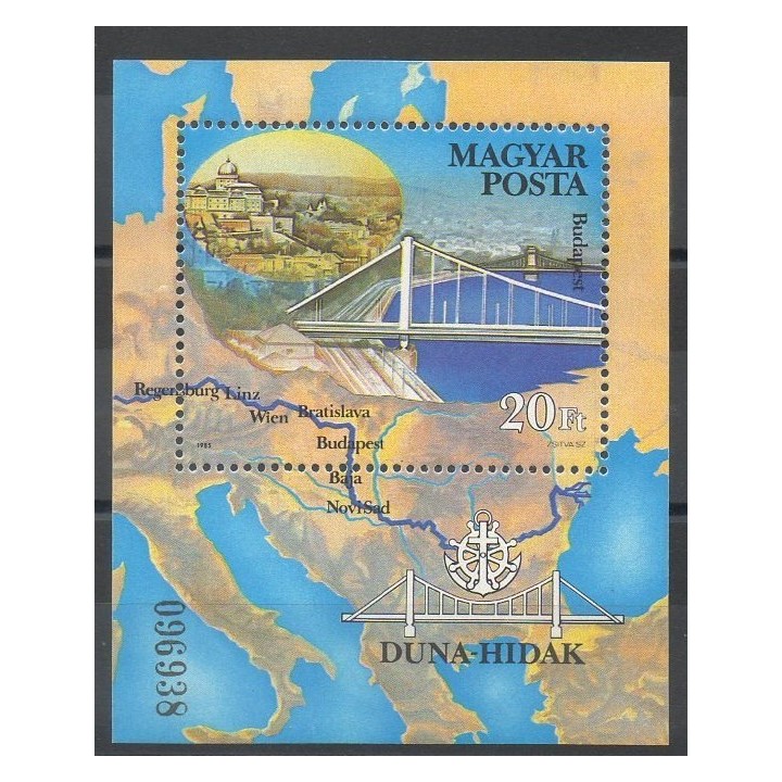 Stamps - Theme bridges - Hungary - 1985- Nb BF 178