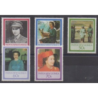 Acheter cette série de timbres de Papouasie-Nouvelle-Guinée de l'année 1986 (No 515/519).