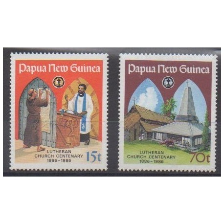 Papouasie-Nouvelle-Guinée - 1986 - No 524/525 - Églises