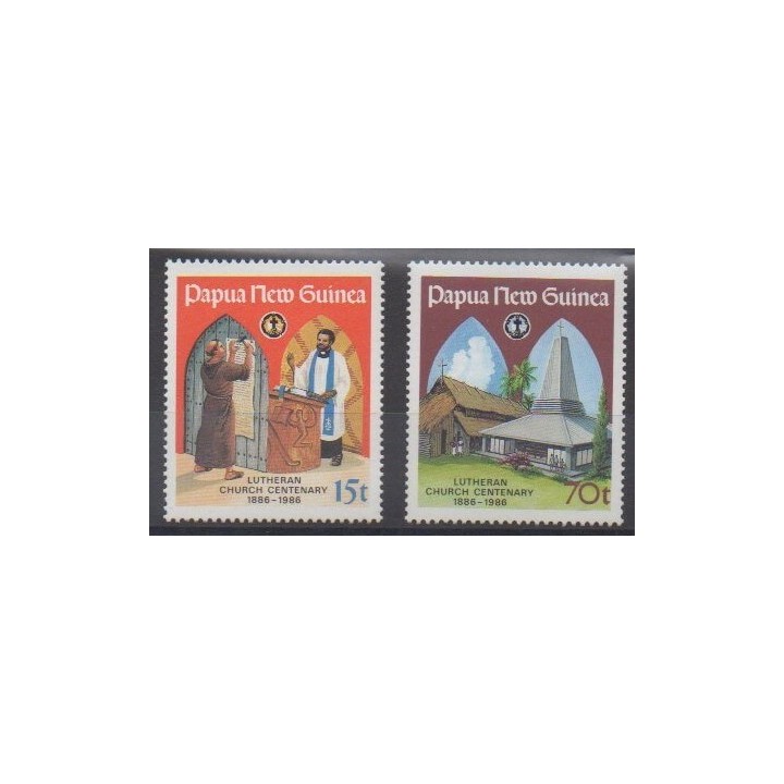 Buy this set of stamps of Papua New Guinea of the year 1986 (Nb 524/525).