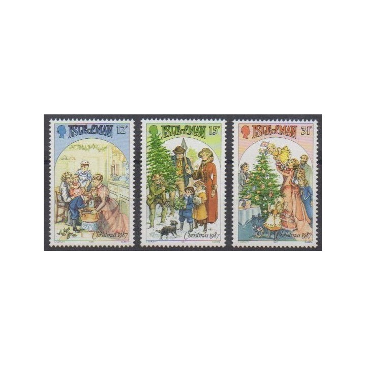 Acheter cette série de timbres de l'île de Man  de l'année 1987 (No 348/350).