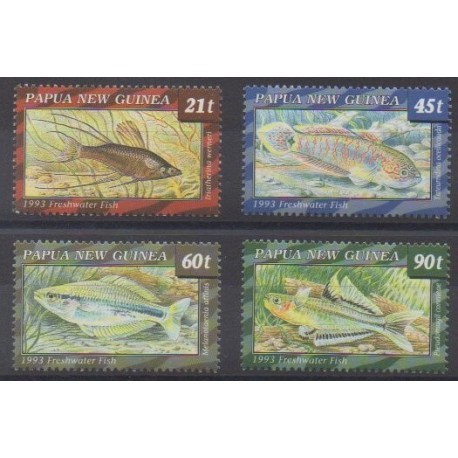 Papouasie-Nouvelle-Guinée - 1993 - No 686/689 - Vie marine