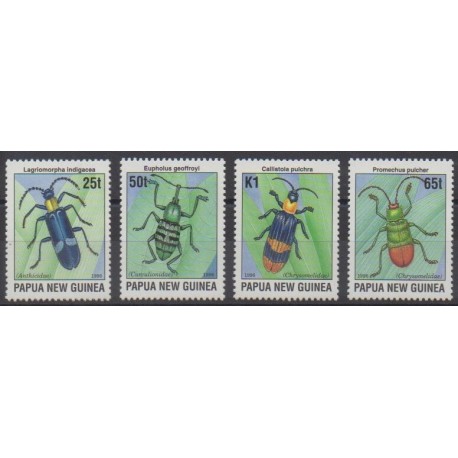 Papouasie-Nouvelle-Guinée - 1996 - No 754/757 - Insectes