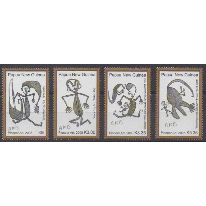 Acheter cette série de timbres de Papouasie-Nouvelle-Guinée de l'année 2008 (No 1219/1222).