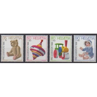 Buy this set of stamps of Swiss of the year 1986 (Nb 1260/1263).