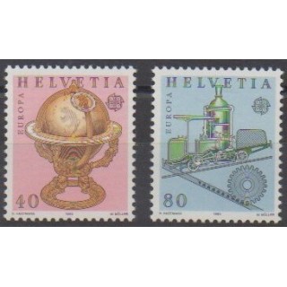Buy this set of stamps of Swiss of the year 1983 (Nb 1178/1179).