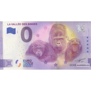 Billet souvenir touristique - 2020-1 - La Vallée des Singes - (Vienne)