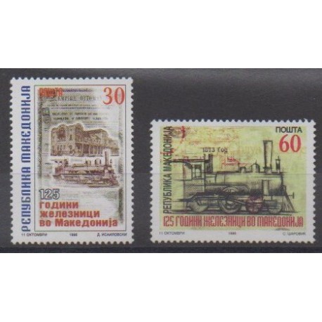 Macédoine - 1998 - No 134/135 - Chemins de fer