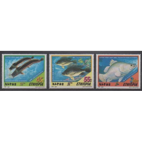 Éthiopie - 2001 - No 1518/1520 - Vie marine
