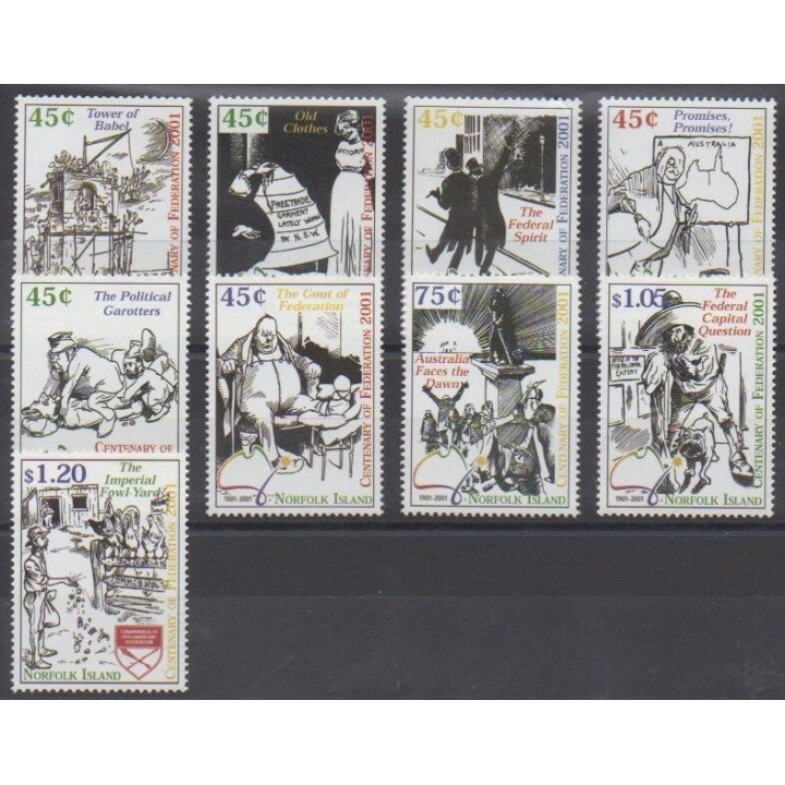 Acheter cette série de timbres de l'île de Norfolk de l'année 2001 (No 702/710).