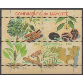 Acheter cette série de timbres de Mayotte de l'année 2008 (No 210/213).