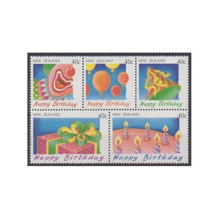 Buy this set of stamps of New Zealand of the year 1991 (Nb 1110/1114).