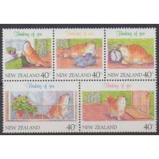 Acheter cette série de timbres de Nouvelle-Zélande de l'année 1991 (No 1115/1119).