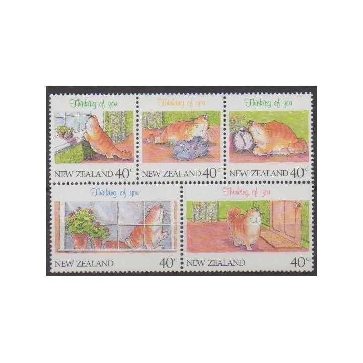 Buy this set of stamps of New Zealand of the year 1991 (Nb 1115/1119).