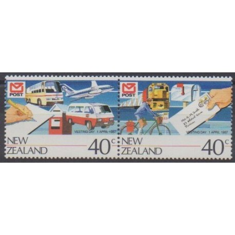 Nouvelle-Zélande - 1987 - No 954/955 - Service postal