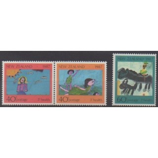 Acheter cette série de timbres de Nouvelle-Zélande de l'année 1987 (No 964/966).