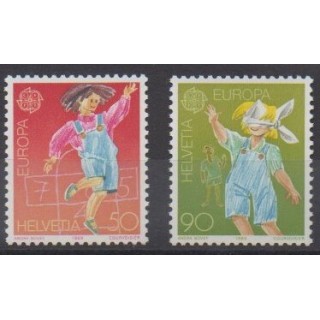 Acheter cette série de timbres de Suisse de l'année 1989 (No 1323/1324).
