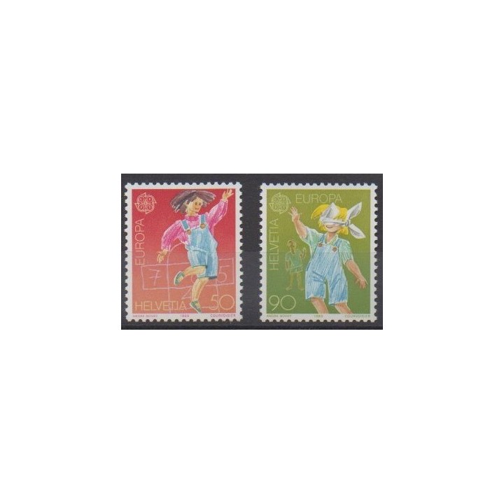 Buy this set of stamps of Swiss of the year 1989 (Nb 1323/1324).