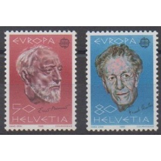 Acheter cette série de timbres de Suisse de l'année 1985 (No 1223/1224).