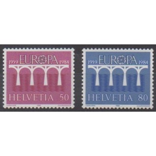 Buy this set of stamps of Swiss of the year 1984 (Nb 1199/1200).