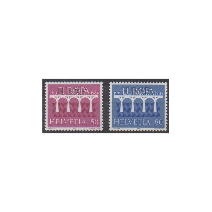 Acheter cette série de timbres de Suisse de l'année 1984 (No 1199/1200).
