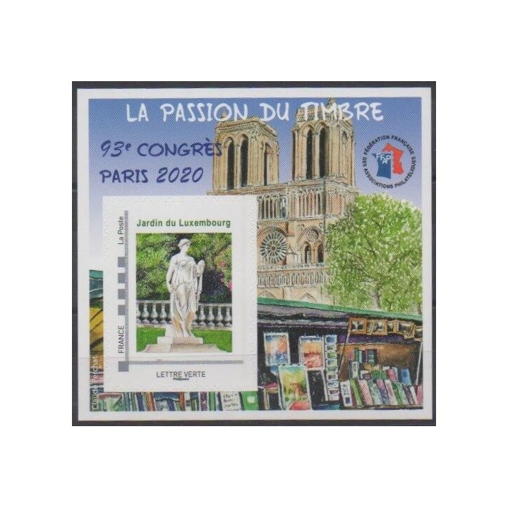 Buy this souvenir sheet  of France of the year 2020 (Nb FFAP 17).