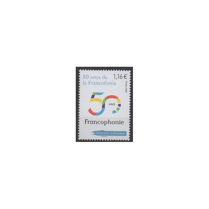 Buy this stamp of French Andorra of the year 2020 (Francophonie).