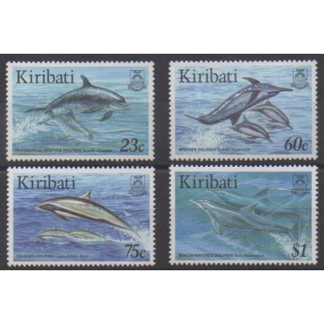 Kiribati - 1996 - No 371/374 - Vie marine - Mammifères