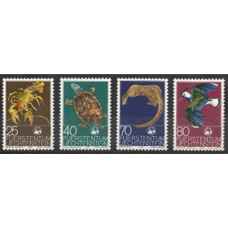 Timbres - Thème animaux divers - Liechtenstein - 1976- No 587/590