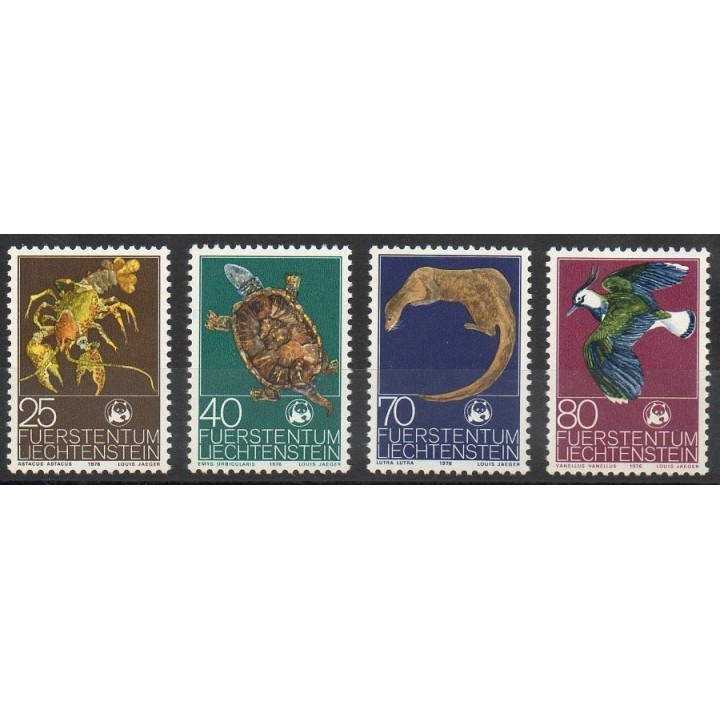Timbres - Thème animaux divers - Liechtenstein - 1976- No 587/590