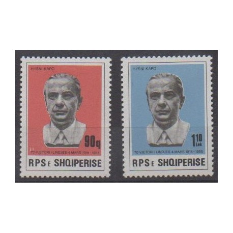 Albanie - 1985 - No 2055/2056 - Célébrités
