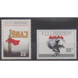 Acheter cette série de timbres d'Albanie de l'année 1985 (No 2070/2071).