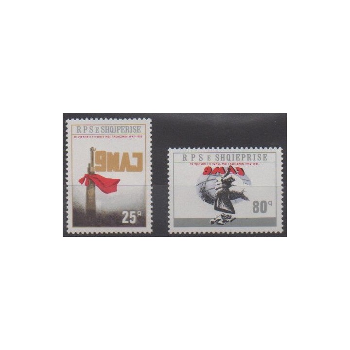 Acheter cette série de timbres d'Albanie de l'année 1985 (No 2070/2071).