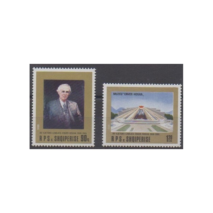 Buy this set of stamps of Albania of the year 1988 (Nb 2171/2172).