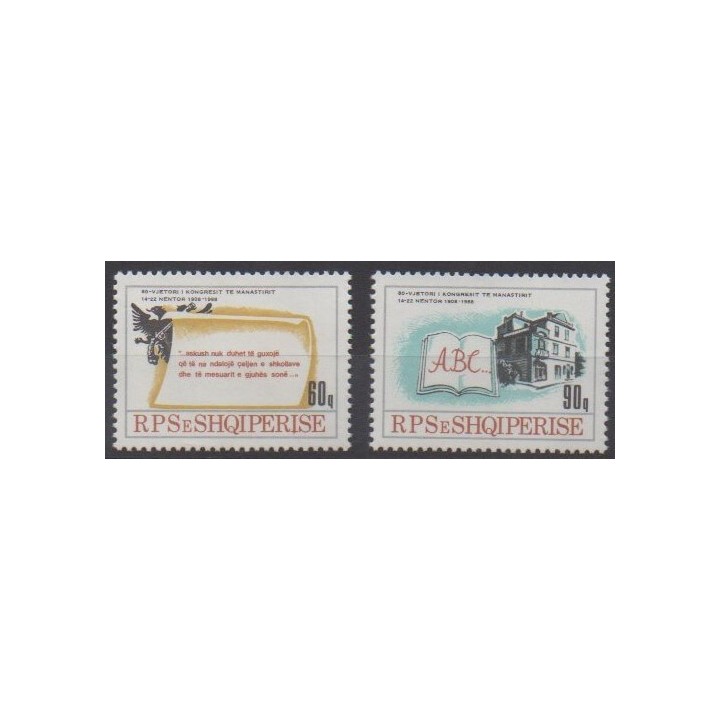 Acheter cette série de timbres d'Albanie de l'année 1988 (No 2173/2174).