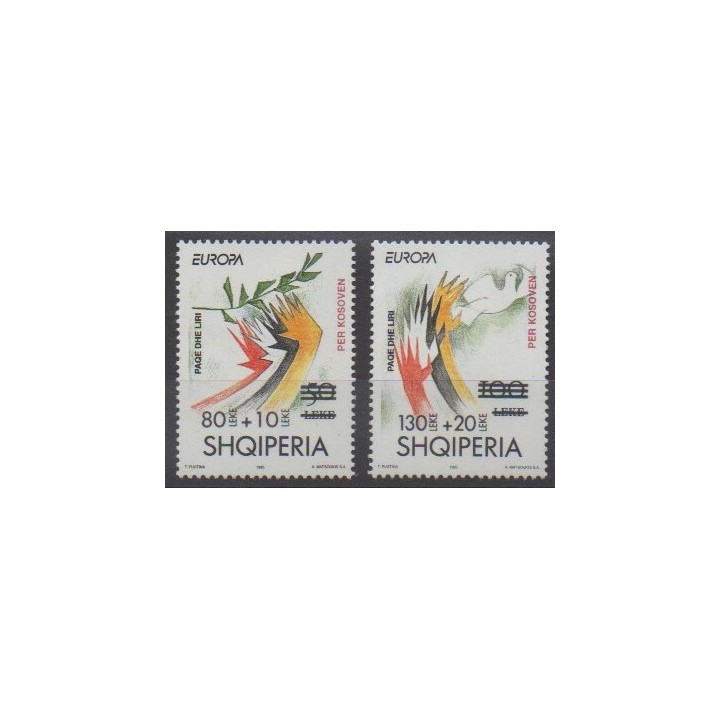 Buy this set of stamps of Albania of the year 2001 (Nb 2541/2542).