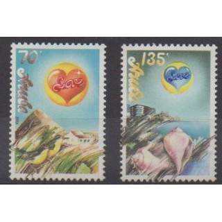 Buy this set of stamps of Aruba (Netherlands Antilles) of the year 1988 (Nb 44/45).
