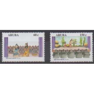 Acheter cette série de timbres d'Aruba (Antilles néerlandaises) de l'année 2001 (No 271/272).