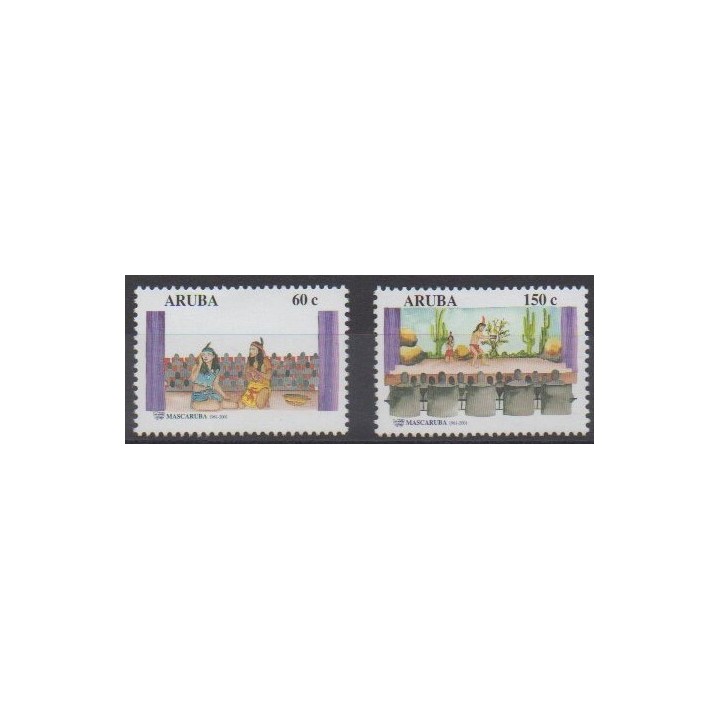 Buy this set of stamps of Aruba (Netherlands Antilles) of the year 2001 (Nb 271/272).