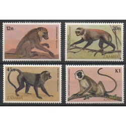 Zambia - 1985- Nb 317/320 - Animals