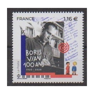 Buy this stamp of France of the year 2020 (Boris Vian).