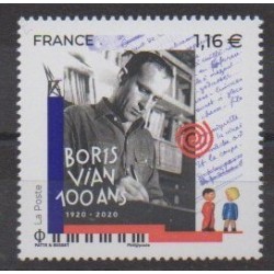 France - Poste - 2020 - No 5406 - Littérature - Boris Vian