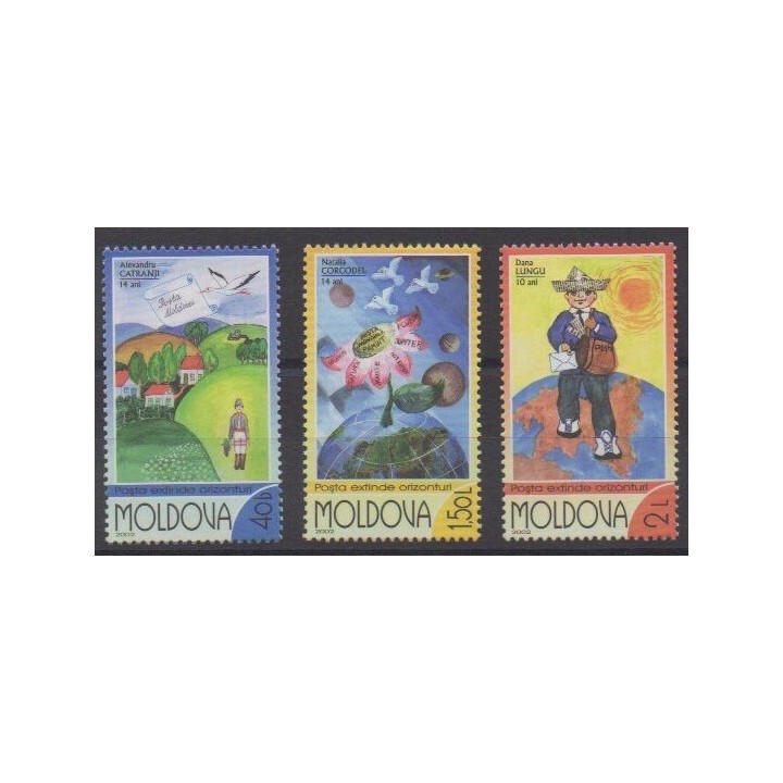 Buy this set of stamps of Moldova of the year 2002 (Nb 383/385).