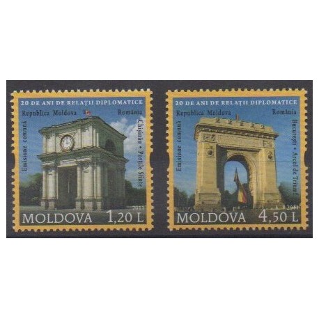 Moldavie - 2011 - No 664/665 - Monuments