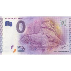 Euro bankenote memory - 90 - Lion de Belfort - Auguste Bartholdi - 2015