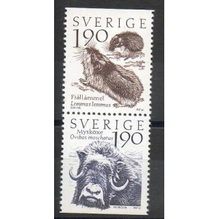 Stamps - Theme various animals - Sweden - 1984- Nb 1256/1257